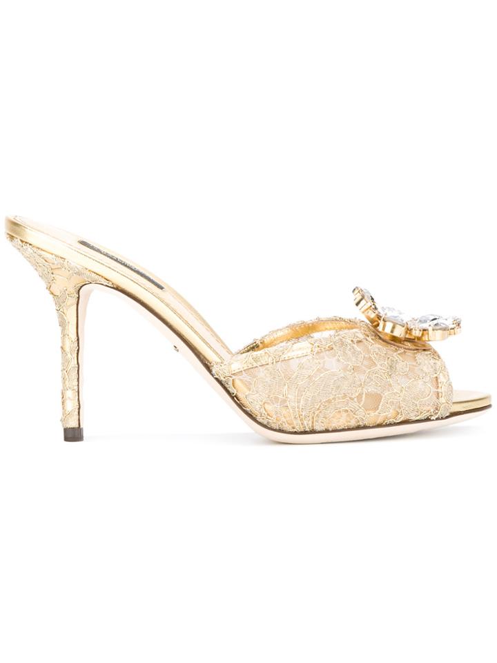 Dolce & Gabbana Keria Mules - Metallic