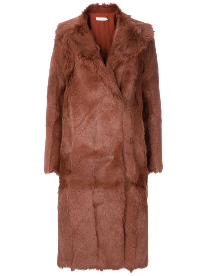 Tory Burch Anya Midi Coat - Brown
