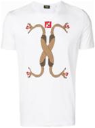 Fendi Intertwining Snake Print T-shirt - White