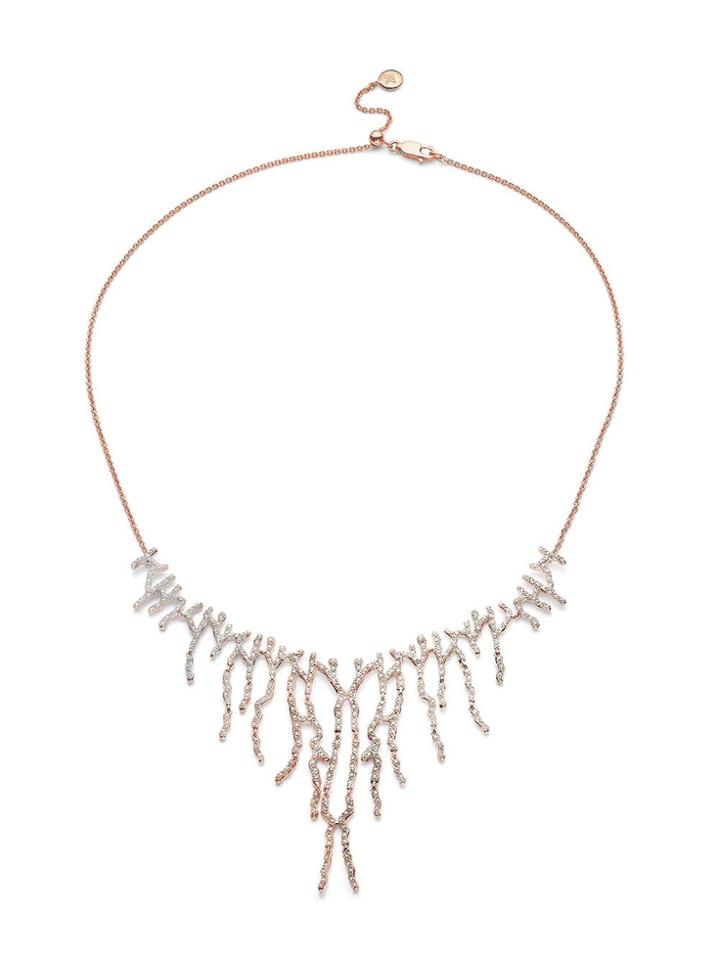 Monica Vinader Rp Riva Waterfall Cocktail Diamond Necklace - Gold