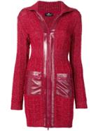 Elisabetta Franchi Fitted Knit Mini Dress - Red