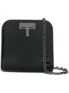 Tom Ford T Logo Plaque Shoulder Bag - Black