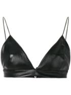 Helmut Lang Zip Leather Bra - Black