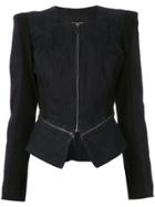 Tufi Duek Zipped Denim Blazer - Blue