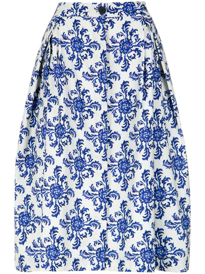 Andrea Marques Tile Print A-line Skirt - Unavailable