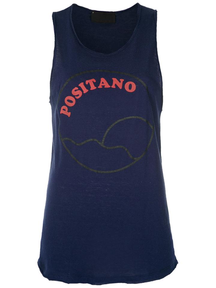 Andrea Bogosian Printed Tank Top - Blue