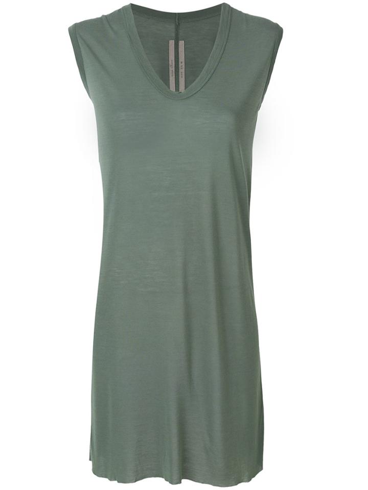 Rick Owens Long Vest Top - Green