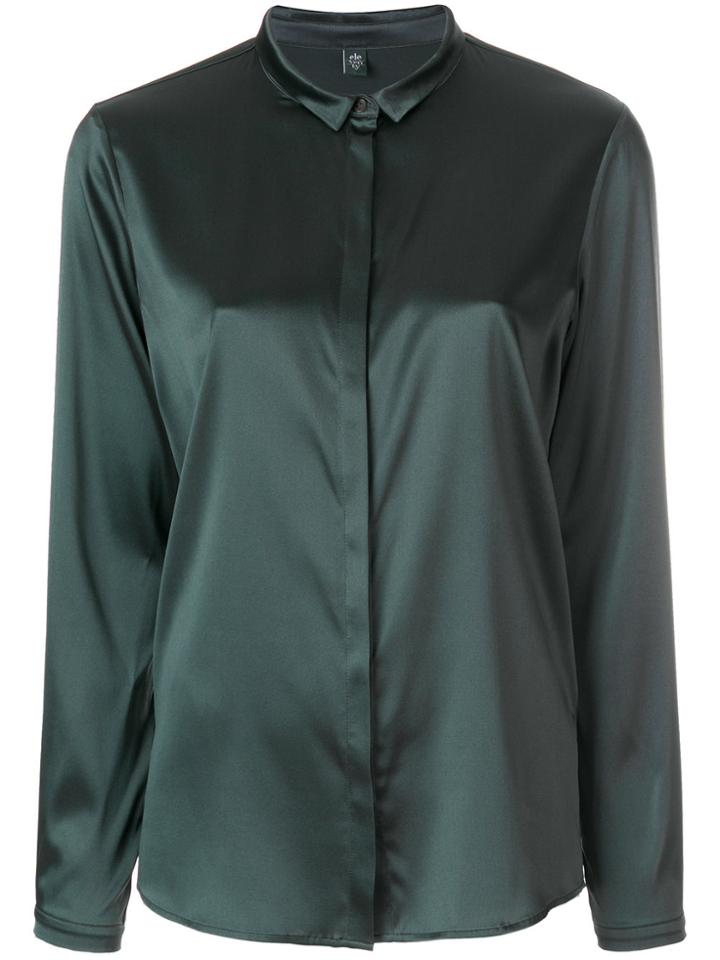 Eleventy Thin Collar Shirt - Green