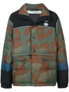 Off-white Camouflage Padded Coat - Green