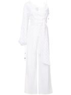 C/meo Asymmetric Belted Jumpsuit - White