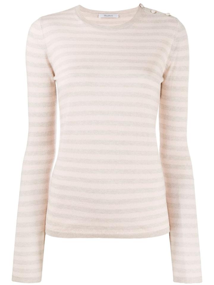 Max Mara Buttoned Knit Top - Neutrals