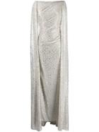 Talbot Runhof Metallic Cape Dress - Gold