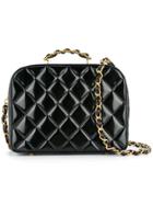 Chanel Vintage Quilted Two-way Handbag - Black