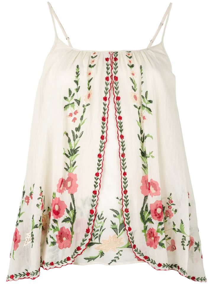 Mes Demoiselles - Josephine Top - Women - Cotton - 36, Nude/neutrals, Cotton
