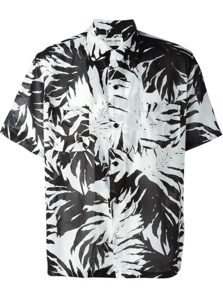 Saint Laurent Leaf Print Shirt