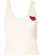 Polo Ralph Lauren Monogram Heart Knitted Top - White