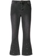 Michael Michael Kors Stud Detailed Crop Trousers - Grey