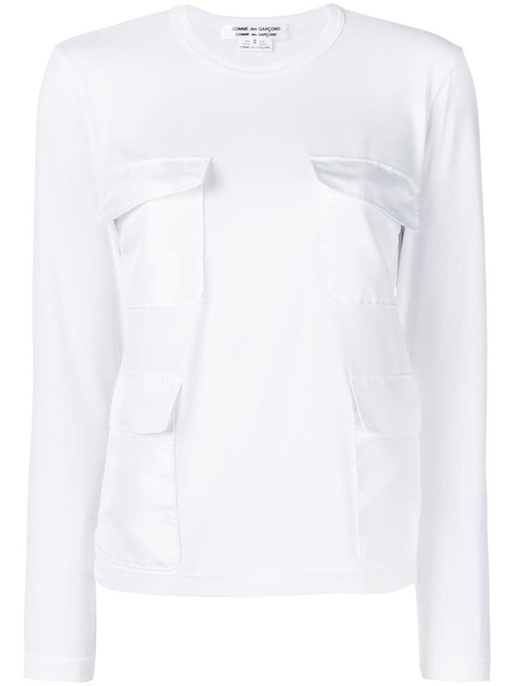 Comme Des Garçons Comme Des Garçons Pocket Front Jersey Top - White