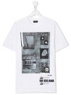 Diesel Kids Music Studio Print T-shirt - White