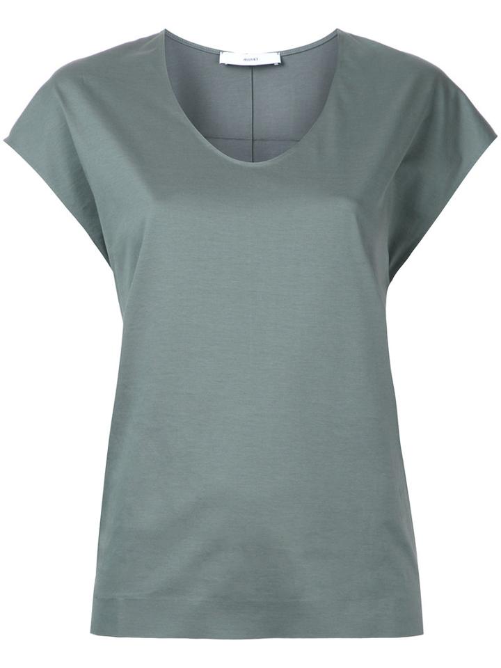 Astraet Scoop Neck T-shirt, Women's, Green, Cotton