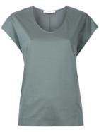 Astraet Scoop Neck T-shirt, Women's, Green, Cotton