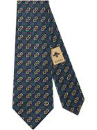 Gucci Horsebit Rhombus Silk Tie - Blue