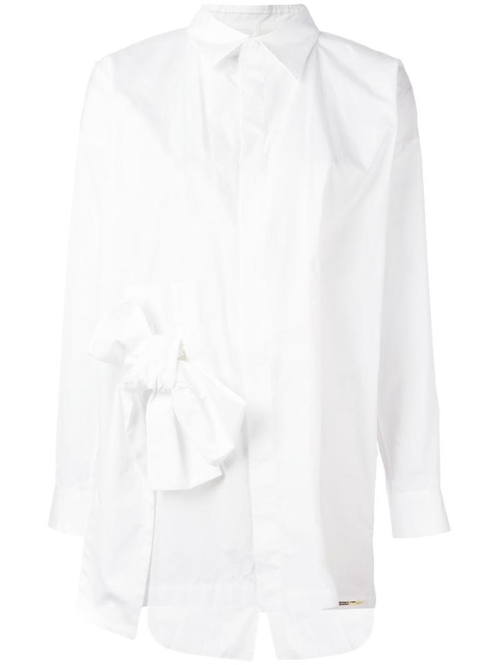 Yohji Yamamoto Bow Detailing Shirt, Women's, Size: Medium, White, Cotton