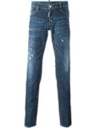 Dsquared2 'slim' Jeans, Men's, Size: 46, Blue, Cotton/spandex/elastane/calf Leather