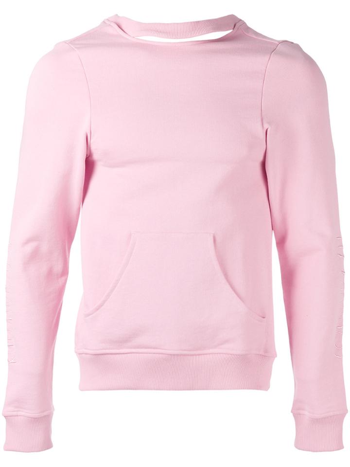 Dust Split-open Back Sweatshirt - Pink & Purple