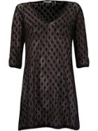 Lygia & Nanny Sheer Lace Beach Dress - Black