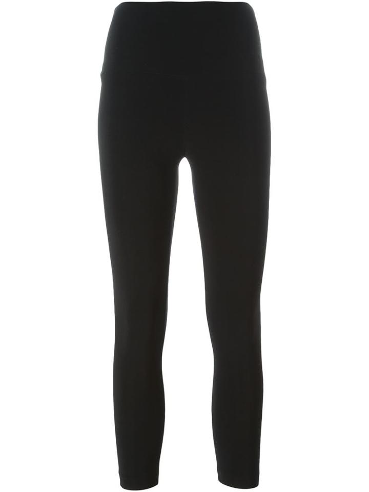 Norma Kamali Kamalikulture X Norma Kamali Cropped Leggings, Women's, Size: Small, Black, Polyester/spandex/elastane