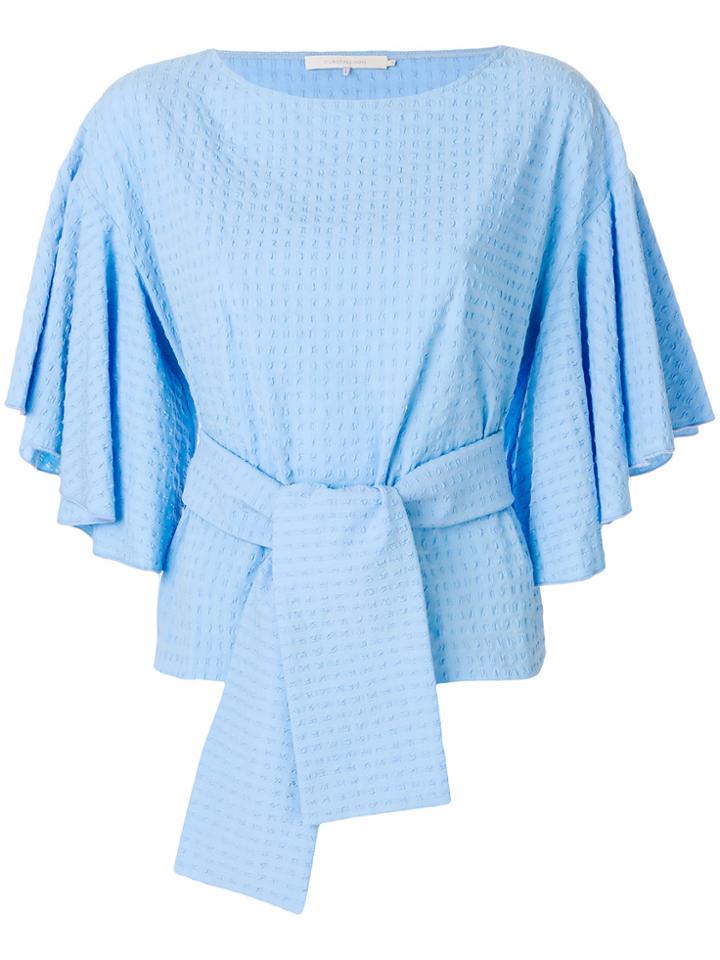 L'autre Chose Belted Blouse - Blue