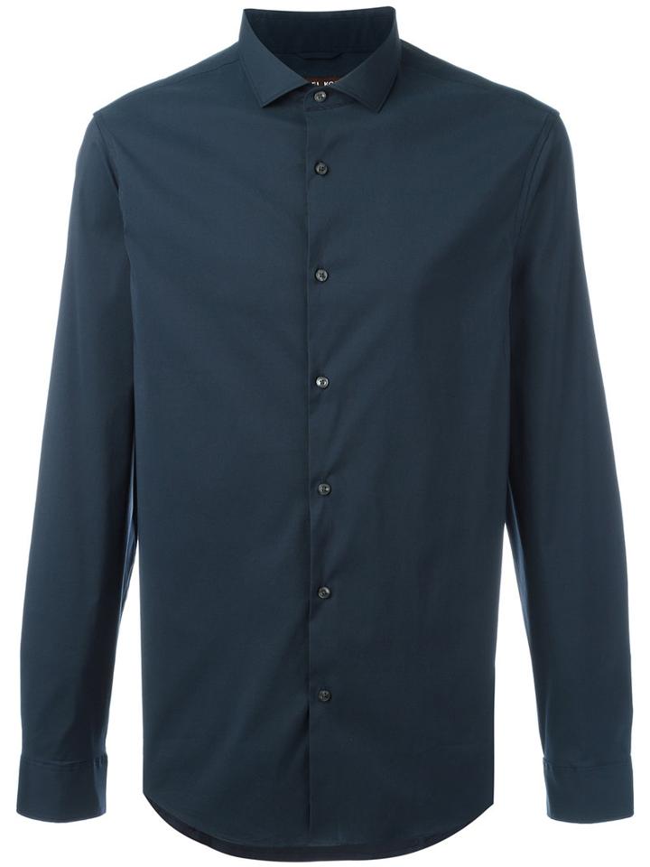 Michael Michael Kors Long-sleeve Shirt, Men's, Size: Medium, Blue, Cotton/nylon/elastolefin
