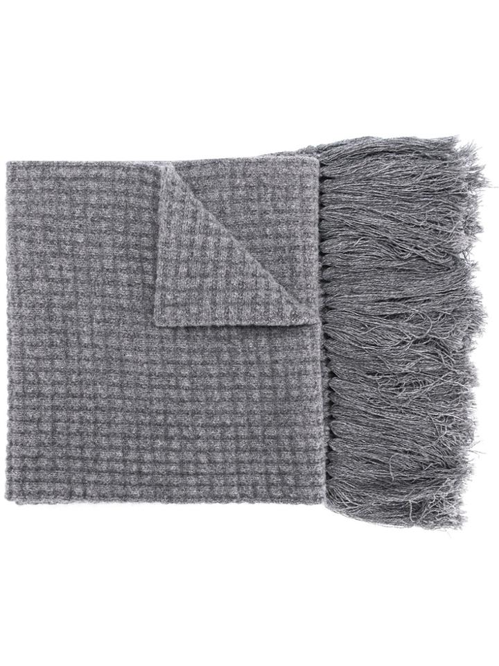 Moncler Striped Scarf - Grey