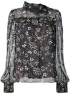 See By Chloé Floral Paisley Sheer Blouse - Black
