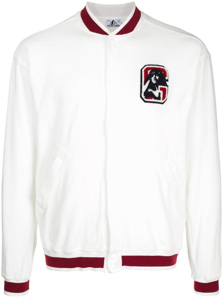 Hysteric Glamour Contrast-timeed Bomber Jacket - White