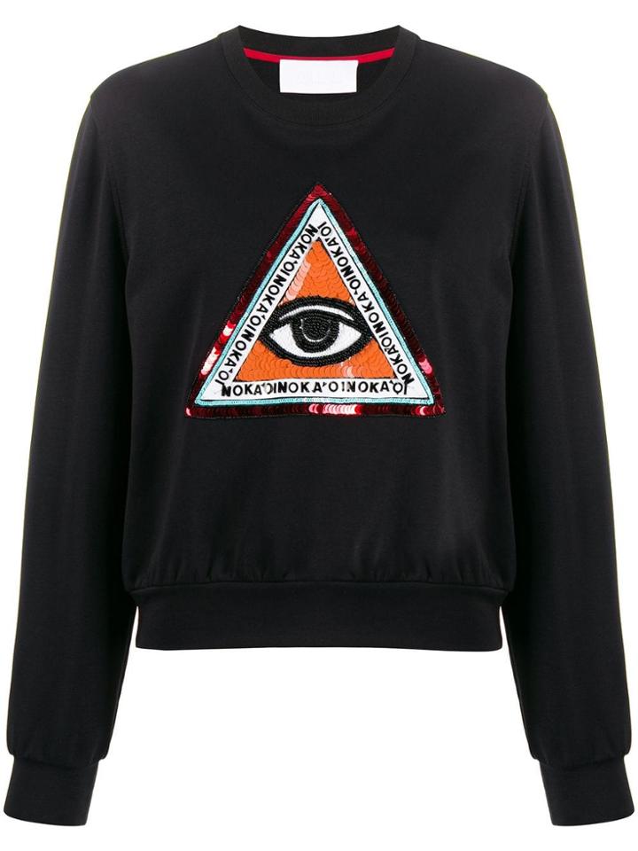 No Ka' Oi Beaded Embroidery Sweatshirt - Black