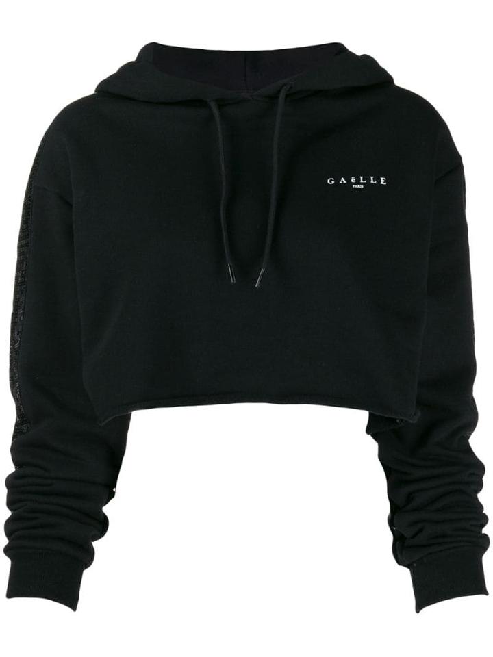Gaelle Bonheur Sequin Embellished Hoodie - Black