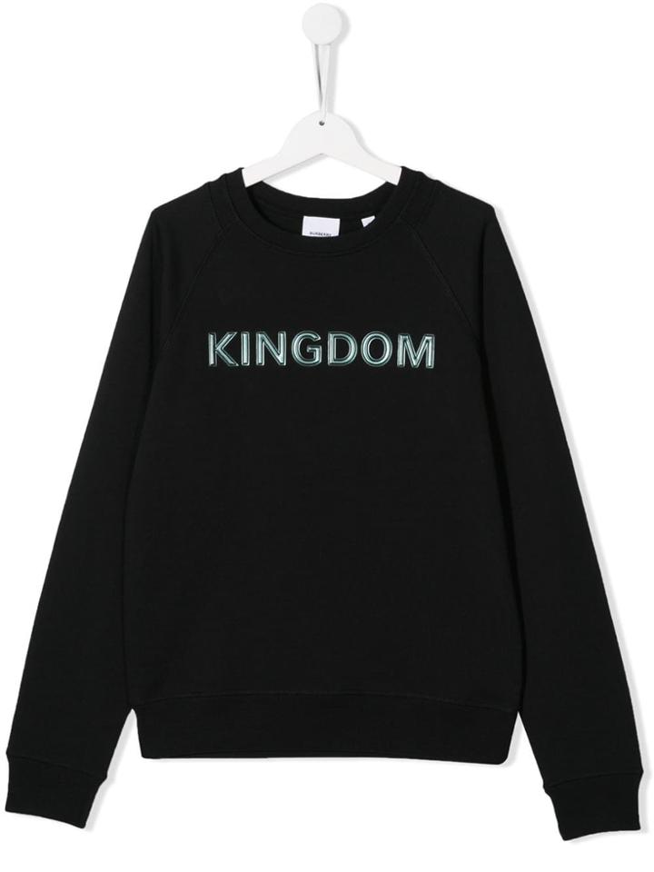 Burberry Kids Logo Sweatshirt - Black