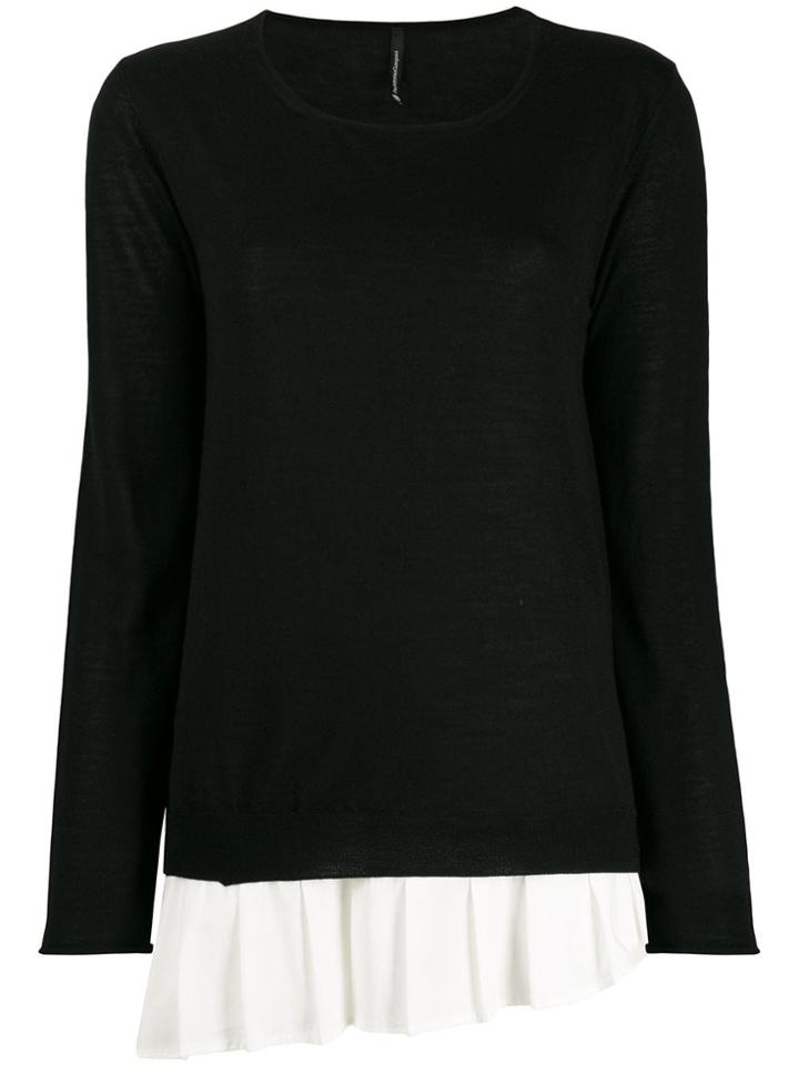 Pierantoniogaspari Contrasting-hem Layered Jumper - Black