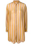 Mes Demoiselles Striped Pyjama Blouse - Yellow