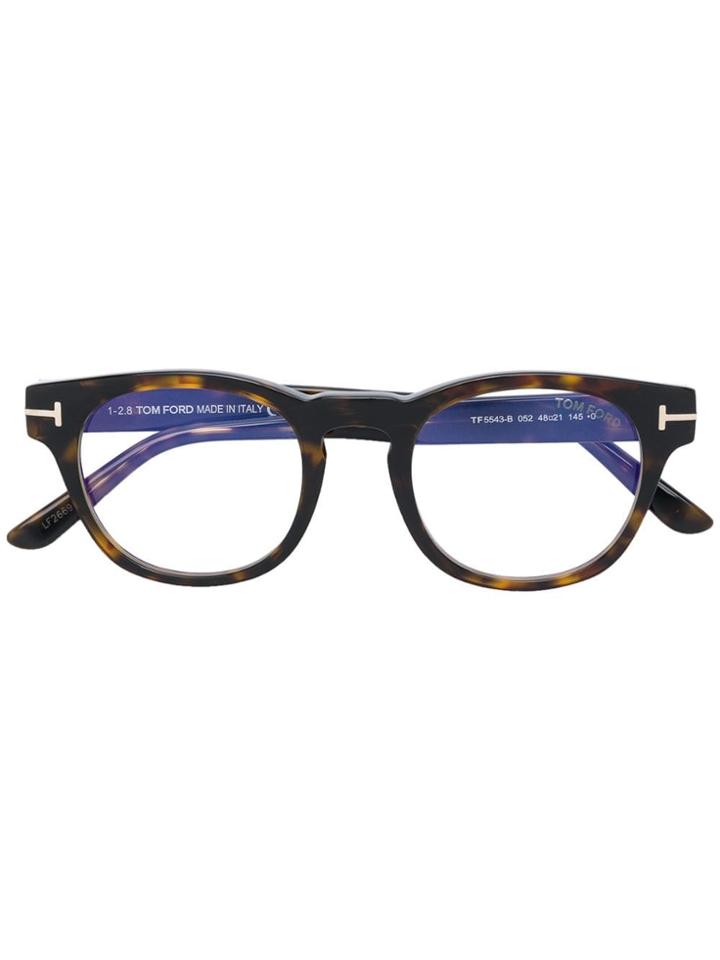 Tom Ford Eyewear Square Acetate Glasses - Brown