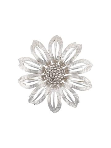 Monet Pre-owned 1970s Sunflower Brooch - Silver