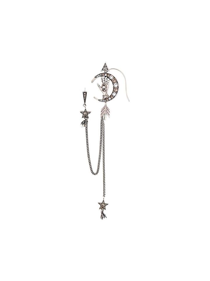 Alexander Mcqueen Arrow Hand Earring, Women's, Metallic