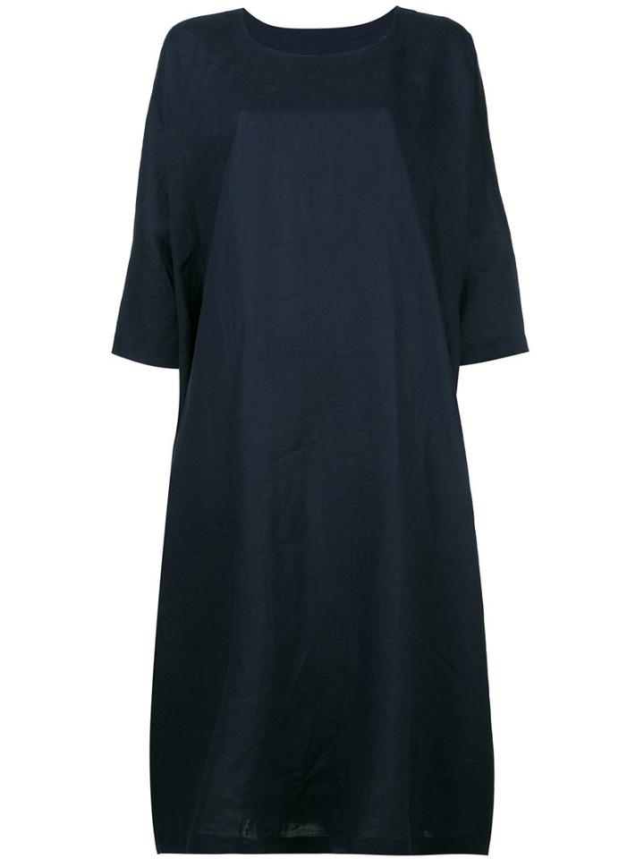 Daniela Gregis - Oversized T-shirt Dress - Women - Linen/flax - 1, Women's, Blue, Linen/flax