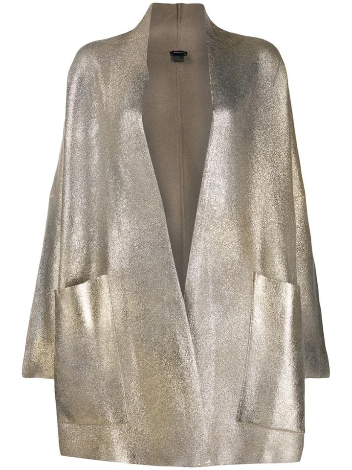 Avant Toi Glitter-effect Cardi Coat - Neutrals