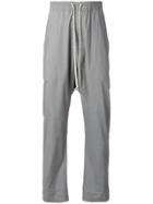 Rick Owens Drkshdw Drop Crotch Track Pants - Grey