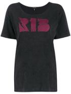 R13 Scoop Neck Short Sleeve T-shirt - Black