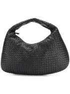 Bottega Veneta Woven Leather Hobo Bag - Black