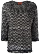 Missoni - Patterned Jumper - Women - Viscose/wool - 40, Black, Viscose/wool